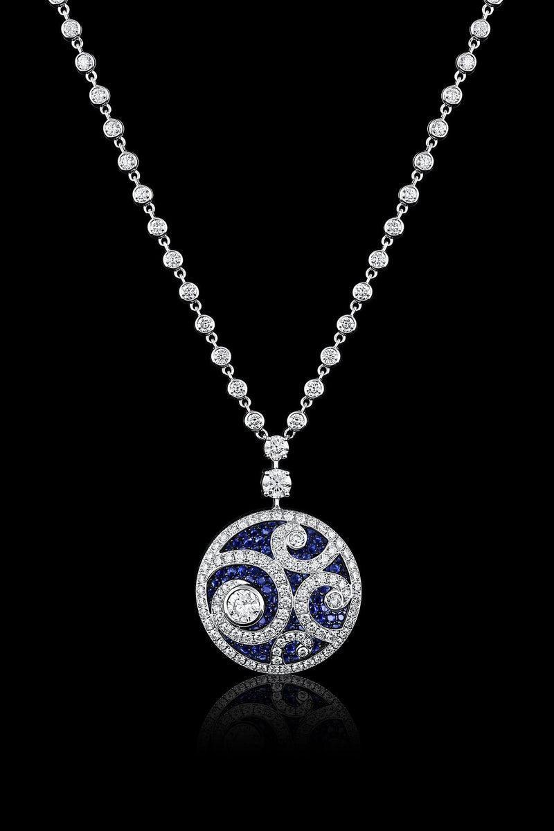 White Gold, Sapphire And Diamond Necklace Available For Immediate Sale At  Sotheby's